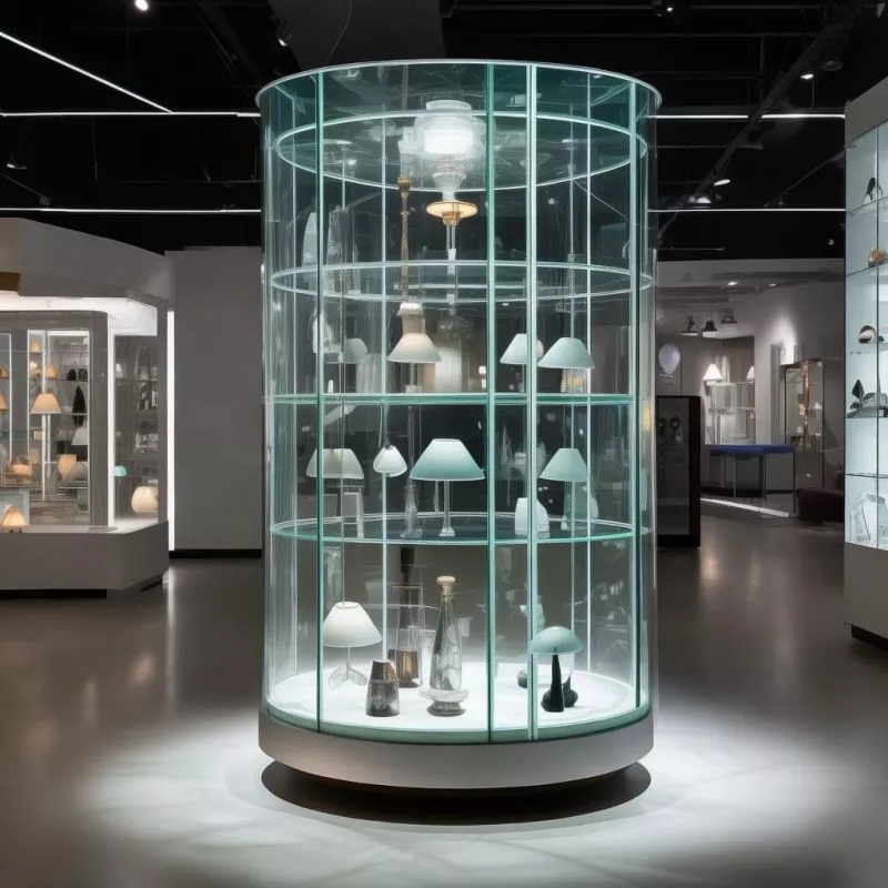 What Makes Glass Rotating Lighting Display Cabinets the Ideal Solution for Displaying Your Products